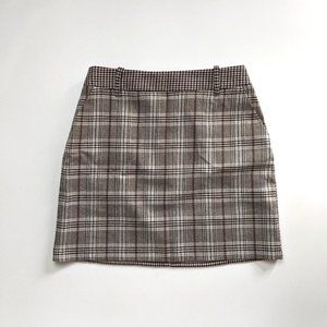 Topshop Mix Check Jojo Miniskirt